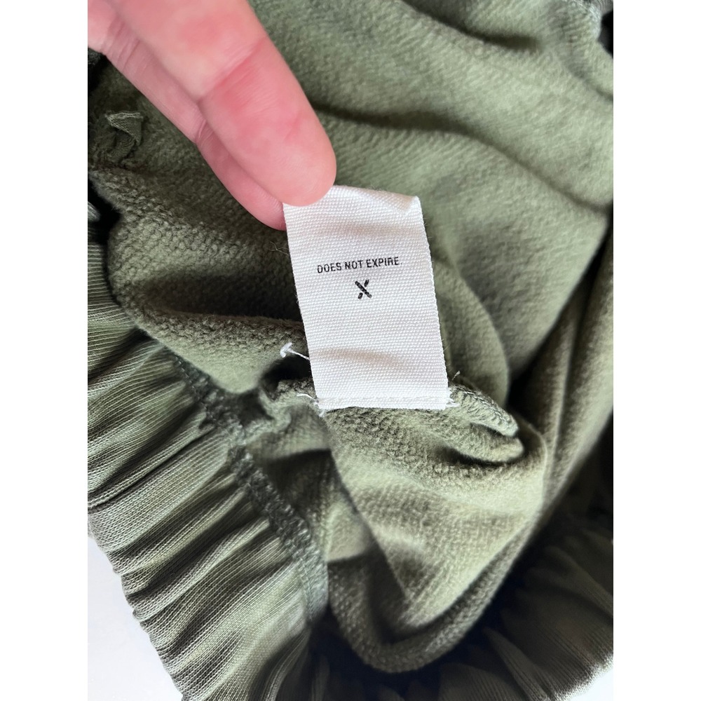 Alex Mill Ambrose Cotton Fleece Shorts in Army Green High Rise size large - Picture 16 of 16